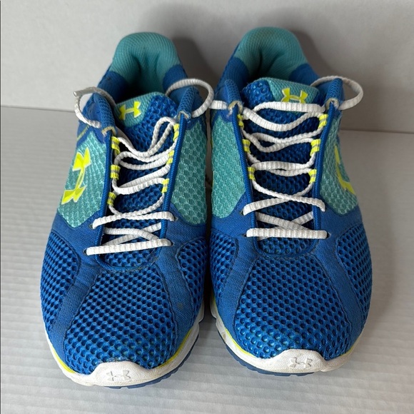 Under Armour Blue and Yellow Athletic Shoes - Picture 3 of 6